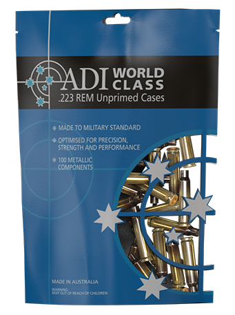 ADI 223rem new brass cases x100