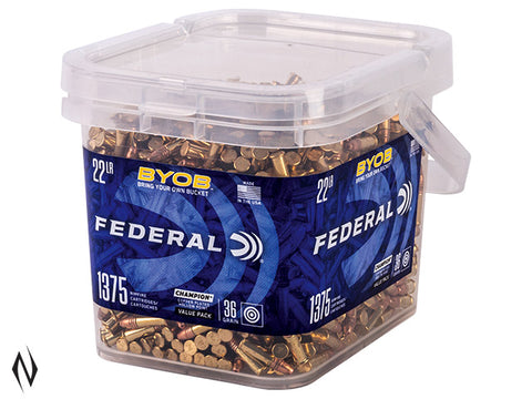 Federal 22LR 36gr HP 1375 round bucket F750BKT1375