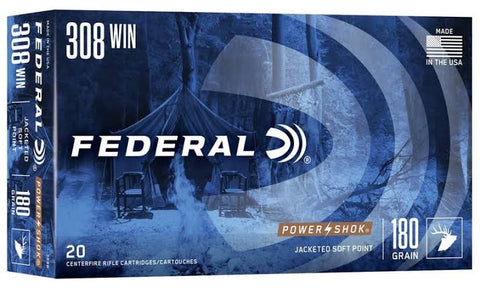 Federal power shock 308win 180gr SP x20