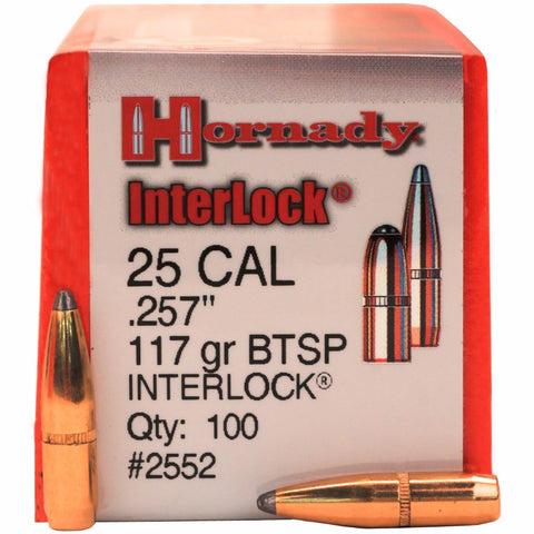 Hornady 25cal .257 BTSP 117gr H2552