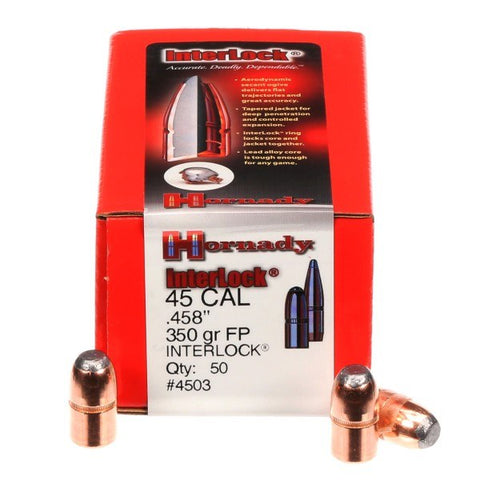 Hornady 45cal (.458) 350gr flat point 50 per box (4503)