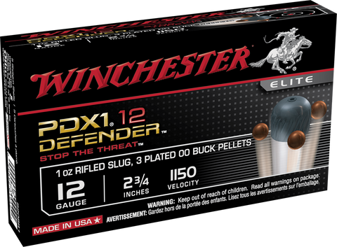 Winchester PDX1 defender 12ga 1oz slug + 3x 00SG per 10