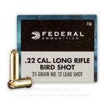 Federal 22lr bird shot 25gr #12 shot x50