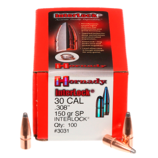 Hornady interlock 30cal 150gr SP x100 (3031)