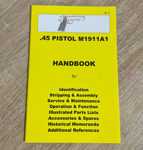 .45 pistol M1911A1 handbook