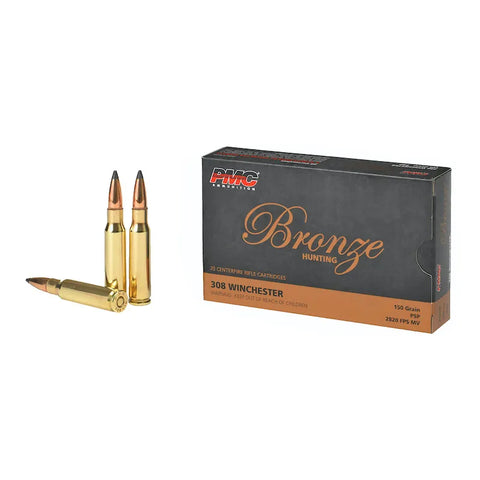 PMC 308win 150gr soft point bronze line x20