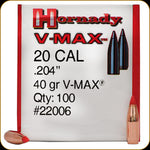 Hornady 20cal 40gr V-Max x100 #22006