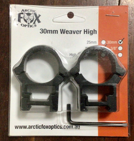 Arctic Fox 30mm high weaver rings AfM30-HB