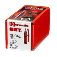 Hornady 25cal (.257) 117gr SST projectiles x100 (25522) H25522