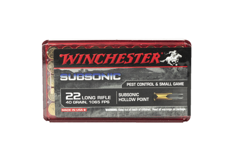 Winchester 22lr subsonic 40gr HP