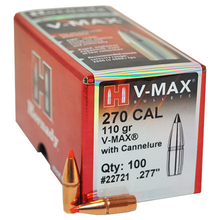 Hornady 270cal .277 V-Max 110gr BT x100 (22721)