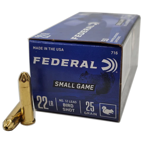 Federal 22lr bird shot (Rat shot) #12 shot box of 50