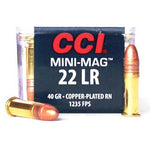 CCI mini mag 22lr 40gr RN copper plated per 100