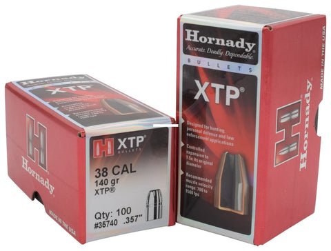 Hornady 38cal .357 XTP 140gr HP projectiles x100 (35740)