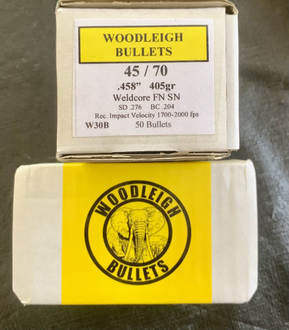 Woodleigh 45-70 (.458) 405gr FN SN x50 (W30B)