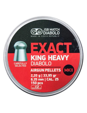 JSB .25 exact king heavy mk2 33.95gr x150