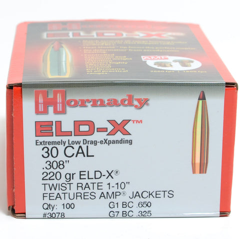 Hornady 30cal ELD-X 220gr x100 #3078